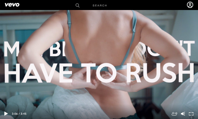 The redesigned video player on Vevo.com.