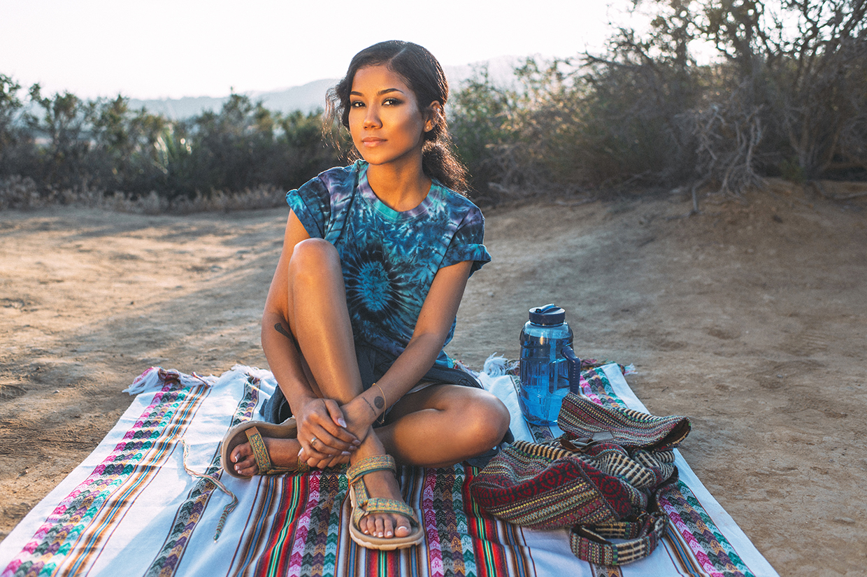 Jhene Aiko models her new collaboration with Teva footwear